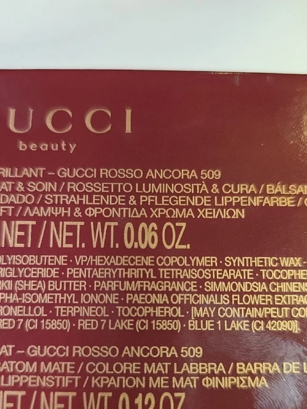 Gucci Beauty Box in Burgundy and Gold Star Motif